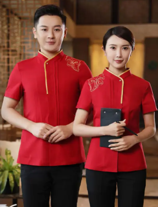 工作服，酒店工作服，紅色酒店工作服，工作服制服